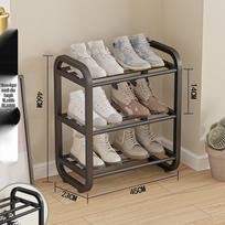 Modern Multi-Functional Plastic Shoe Rack - Sleek, Multi-Layer Design for Dorms & Entryways gray