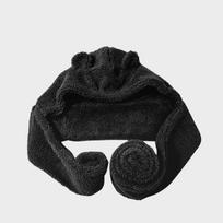 2vnt/rinkinys Mielas meškiukas ausys kepurė Šalikas moterims žieminis pliušinis storas šiltas kepuraitės kaklo apsaugos šalikai lauke slidinėjimo rinkiniai one size juoda