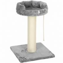 Draskyklė 83 cm su guoliu, sizalio stulpu ir žaislu, katėms iki 6 kg, 55x55 cm, pilka
