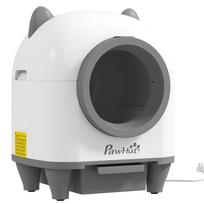 Savaime išsivalantis kačių tualetas 80 l, valdomas programėle, katėms 1–5 kg, baltas