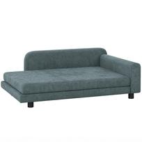 Sofa-guolis dideliems šunims iki 35 kg, su atlošu ir išimama 6 cm pagalve, 101x66x34,5 cm, pilka