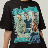 Paul Walker Retro 90s Shirt, Paul Walker Tee, Car Lover Shirt, Paul Walker Fan M S gray