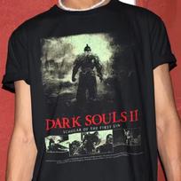 Dark Souls 2 Shirt -Gaming Tshirt,Video Game T-shirt Summer Men's and Women's Loose and Breathable T-shirt Top 130 gray
