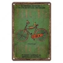 Metal Tin Sign Tour De France Cycling Wall Decoration Plaque Vintage Poster Iron Painting for Man Cave Home Cafe Garden Club Bar 20x30cm gray