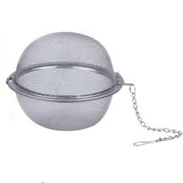Stainless Steel Cooking Spices Infuser Fine Mesh Loose Tea Herbal Strainer Filter with Extended Chain Kitchen Seasoning Balls white
