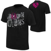 NEW AJ Lee Love Bites for fans Spider Web reprint T-Shirt XXXL gray