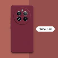 Kvadratinis skysto silikono dėklas, skirtas Realme 12 Pro Plus 5G, 360° minkštas telefono dėklas Realme12 12Pro 12ProPlus ProPlus Minkštas Coque Realme 12 Pro vyno raudonos spalvos