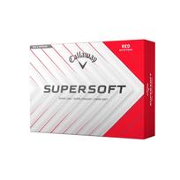 Callaway golfo kamuoliukas SUPERSOFT RAUDONAS 25 1 tuzinas (12 vienetų) 2 dalių konstrukcija Raudona white