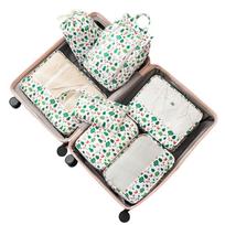 7Pcs Large Capacity Luggage Storage Bags Set Foldable Dampproof Travel Packing Organizer Waterproof Space-saving gray