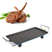 Non Stick Electric Grill Plate Barbecue Skewers Dish Party Buffet Pan Cookware brown
