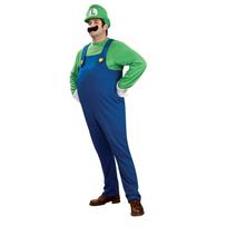 Super Mario Bros Luigi Santechniko Darbininko Kostiumas Unisex Patogus Kvėpuojantis Medžiaga Puikiai Tinka Cosplay Renginiams Adult Green,M blue