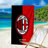 Ultra-Soft Beach Towel with AC Milan Theme,Ideal for Pool - Camping, Diving - Perfect Travel Essential, Vibrant Beach Towel. 70cmx140cm(27x55inch) black