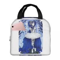Malice Mizer Visual Kei Japanese Rock Band Gothic Insulated Lunch Bag Cooler Thermal Food Box Tote Lunch Boxes Container One Size gray