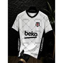 26-27 Beşiktaş namų ir išvykos marškinėlis su 3D skaitmenine spauda, patogus ir kvėpuojantis sportinis laisvalaikio viršus 6XL white