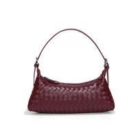 Woven bags Fashion women's bags Women's messenger bags Niche crescent bags Shoulder bags Summer armpits 31*8.5*14 black