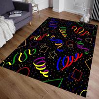 Arcade Stars Boulingo Kilimas 90-ųjų Arkadinis Retro Kilimas Neslystantis Namų Kino Salės Grindų Kilimėlis Žaidėjų Kambario Dekoracija Retro Dovana 50X80cm brown