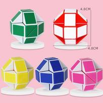 Magic Ruler 24 Mini Twist Snake Puzzle Cube Educational Brain Teaser Toy Folding Puzzle Cube Kids Party Gifts Foldable Brain