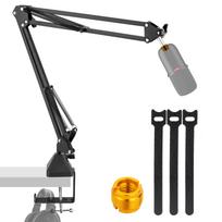 EmJTao SoloCast USB Boom Arm Microphone Stand, Adjustable Suspension Boom Scissor Arm Stand for HyperX SoloCast Gaming Microphone gray