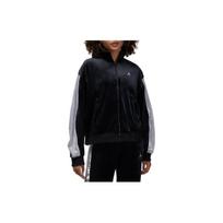 (WMNS) Air Jordan Velour Track Jacket 'Black Grey' Women's DV1396-010 L black
