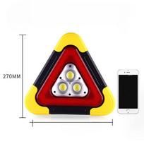 Automobilinis trikojis įspėjamasis žibintas daugiafunkcis saulės energija įkraunamas LED avarinis žibintas trikojis parkavimo įspėjamasis ženklas three lights - solar charging model [large] black