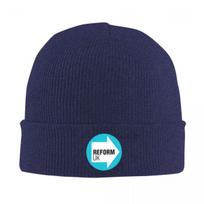 Reform UK Knitted Hat Warm Skullies Beanies Baseball Cap blue