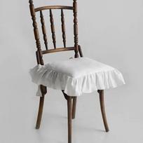 100% medvilnė 40x40cm Ruffles Sėdynės užvalkalas Bohemiški pagalvės Vienspalvis baltas Minkštas kėdės pagalvės užvalkalas Namų dekoras Vintažinis kaimo stilius 40X40CM gray