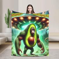 Brainrot Meme Italian Characters Knitted Blankets Flannel Funny Meme Ultra-Soft Throw Blankets for Bedding Couch Bedspread Size: 75*100cm, Weight: 230 GSM black