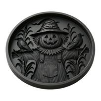 Reusable Cement Casting Form Halloween Stepping Stone Mold, Plastic Molds, DIY Creative Housewarming Gift Idea Path Maker Mold for Garden Patio Lawn & C black