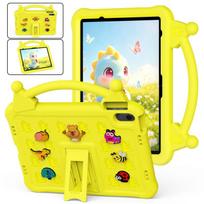 Cartoon Soft Case IPad 10th 11th Gen 10.9 Inch With Kickstand Anti-Slip Handle Protective Cover iPad Air 6th Gen 11 2024 geltona
