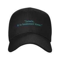 Custom Punk Unisex Lewis It Is Hammer Time Baseball Cap Adult Hamiltones  Racing Adjustable Dad Hat for Men Women Sports One Size black