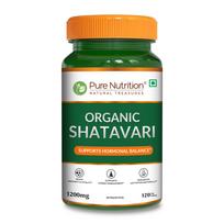 Pure Nutrition Organic Shatavari 120 Tablets | Ayurvedic Herbal Supplement for Women’s Hormone Balance & Wellness | Boosts Immunity, Supports Di