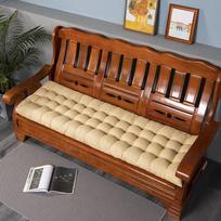 Visų sezonų storos masyvios medienos sofos pagalvėlės vintažinei raudonmedžio trivietei sofai 48*120cm Double-Seater smėlis