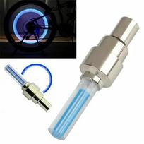 Car LED Light Wheel Valve Cap Bike Tyre Valves Stem Dust Cover  Motorcycle Wheel Stem Lamp Replacement mėlyna