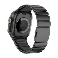 Titanium Band for Apple Watch Ultra 2025 49mm Series 11 10 46mm 45 44mm Rubber Watchband Luxury Magnetic Strap Iwatch 9 8 6 SE for Ultra 3 2 1 49mm juoda