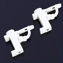 2pcs/set Space-Saving Curtain Rod Brackets - Easy Install, Durable Metal Wall Hooks for Home Decor balta