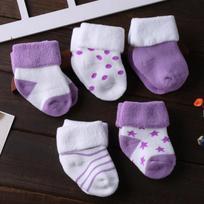 Cartoon Terry Cotton Baby Socks, Thick & Cozy for Ages 1-3 5-12 months (9-12cm)