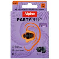 „Alpine PartyPlug“ įvairių dydžių ausų kamštukai – juodi (3 dydžiai)