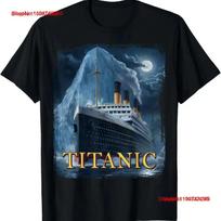Titaniko kruizinis laivas trenkėsi į ledkalnį Balandžio d. T-shirt vintage Išskalbtas madingas gatvės stilius Stilingas Laisvalaikio Universalus Minkštas M juoda
