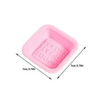 2025 Fight Club Soap Silicone Mold Rectangle Bath Bomb Lotion Bar Making Supplies Moule Savon Molde Jabon Cake Pan Accessories pink