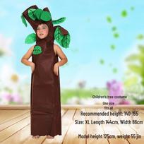 Eco-Friendly Parent-Child Forest Stage Costumes - Big Tree Design for Children One Size brown