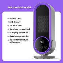 1200W Didelės galios elektrinis šildytuvas Žiemos namų biuro stalo šildymo ventiliatorius Keraminis PTC šildymas Mažas šilto oro pūstuvas purple