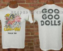 The Goo Goo Dolls band Tour '88 2 side Retro style T shirt Unisex Reprint Unisex T-Shirt M gray