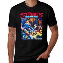 Streets Of Rage Cover Art Gift Perfect Tshirt Fashion Print Casual Short Sleeve L brown