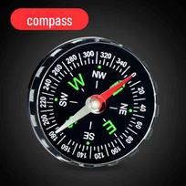Didelio tikslumo šviečiantis automobilio kompasas vaikams - daugiafunkcis lauko įrankis small size [45MM diameter, 3 pieces] black