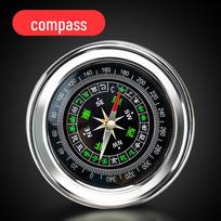 Didelio tikslumo šviečiantis automobilio kompasas vaikams - daugiafunkcis lauko įrankis large size [76MM diameter, 3 pieces]