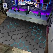 Non-slip Washable Game Controller Rug for Living Room Bedroom Home Decor 50X80CM gray