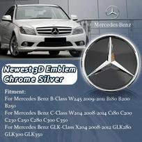 Car Front Grill Logo Light Mirror Face LED Badge For Mercedes Benz 08-14 B-Class W245 B180 C-Class W204 C200 C250 C300 GLK-Class