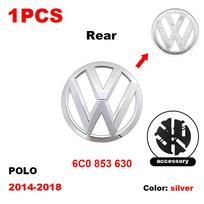 119mm 111mm ABS Car Front Grille Badge For VW 6C0853600 Volkswagen Polo 2014-2018 Rear Trunk Emblem Lid Logo Sticker Accessories Polo 2014-2018 white