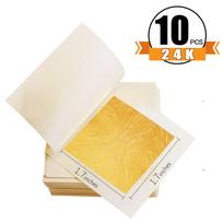 Anti-senėjimo odos priežiūra Namų dekoravimas 24K aukso lapeliai Auksinės folijos lakštai Auksinimo lipdukai Veido kaukė 4.33cm yellow