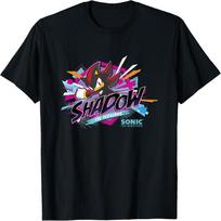 Sonic The Hedgehog Shadow Retro Neon Logo T-Shirt L juoda